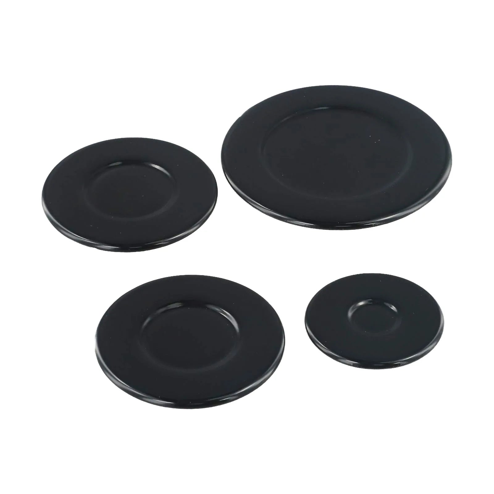 4 Pcs Cooker Hob Gas Burner Cap Round Non-stick BBQ Grill Mat For Medium Gas Cookers Burner Covers Cooking Grilling Sheet Parts Qme Concave
