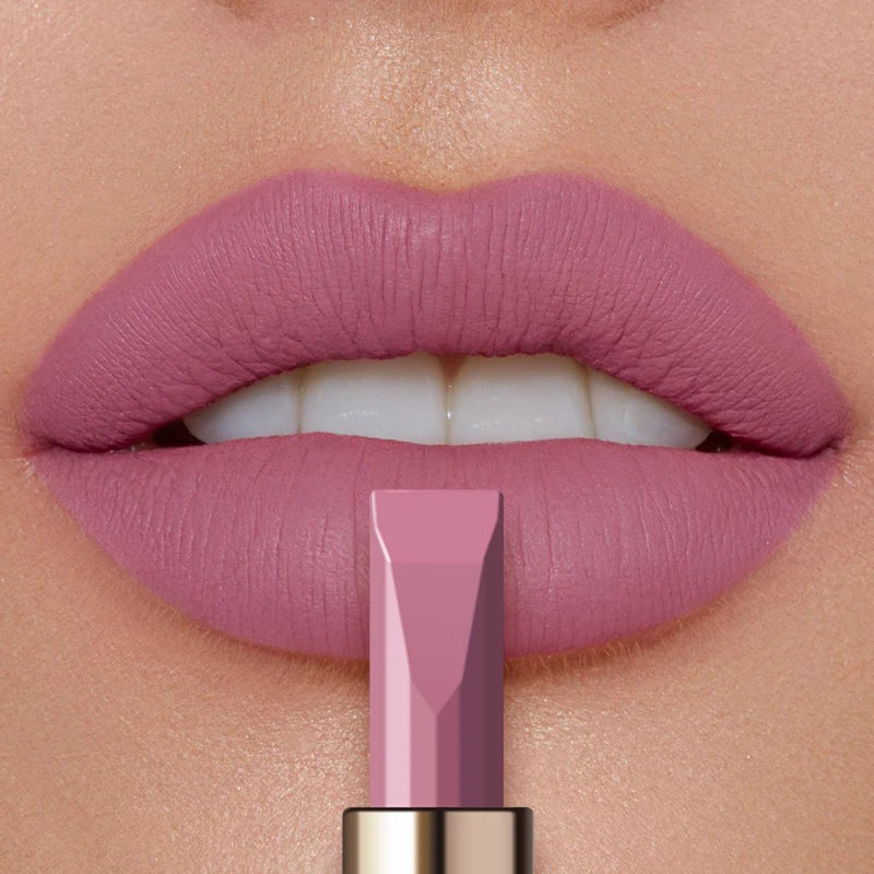 Velvet Smooth Matte Lipsticks Waterproof Non-stick Cup Lasting Qme 03