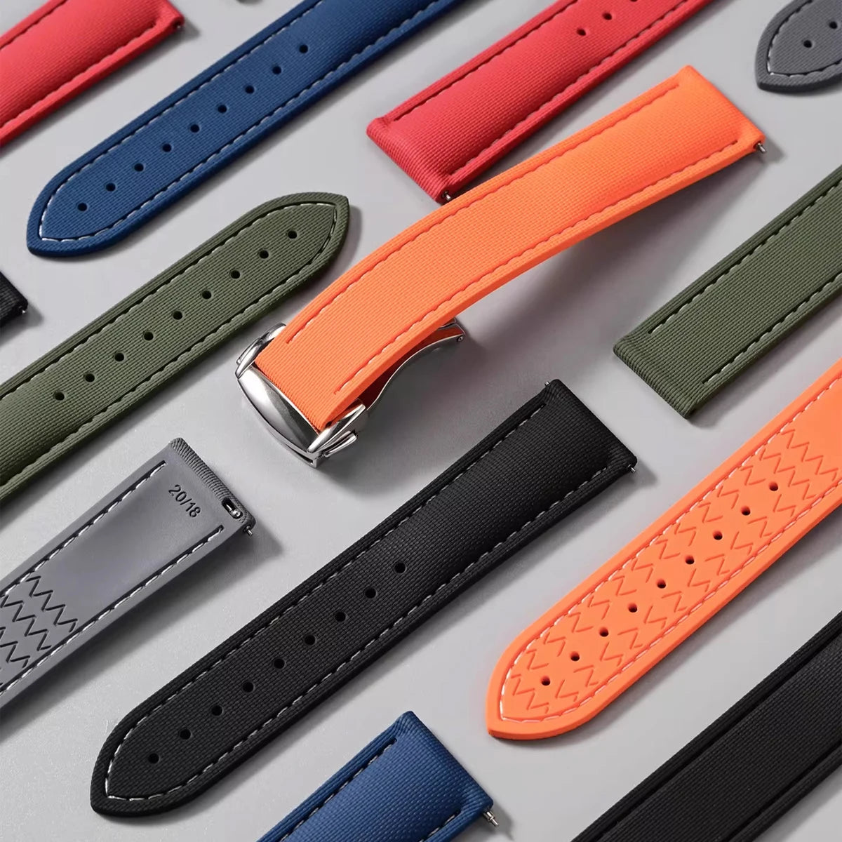 Fluoro Rubber Strap for Omega Seamaster 20mm 21mm 22mm FKM Quick Release Universal Watch Band Accessories for Rolex for Tudor Qme