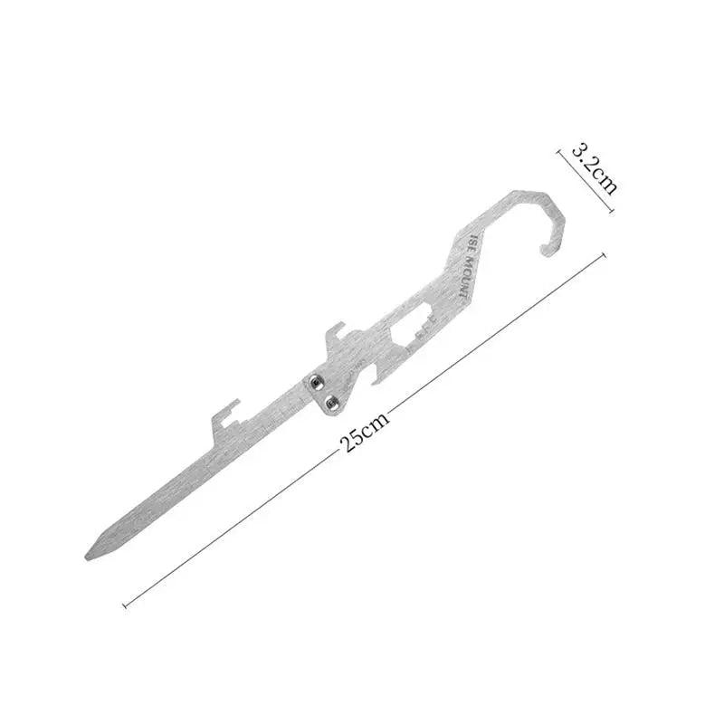 Outdoor Multifunctional Stainless Steel Hook Mosquito Coil Bracket Qme Silver