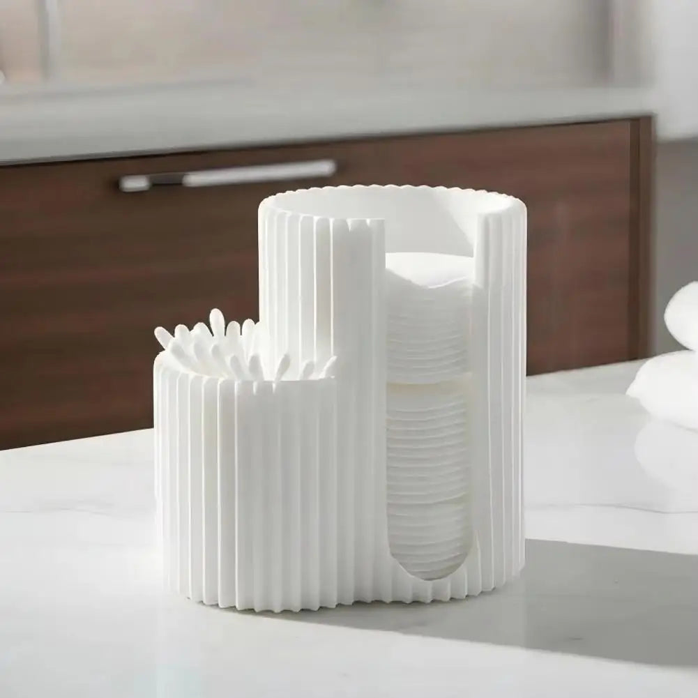 Cotton Swabs Storage Box Makeup Round Pad Holder Desktop Organizer Make Up Sponges Container Nail Art Tools Makeup Supplies Qme