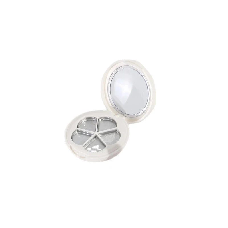 Flower Pattern 5-Grids Empty Compact Eyeshadow PaletteDIY Lipstick Qme White