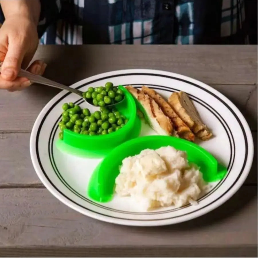 Plate Divider Silicone Food Partition Qme green