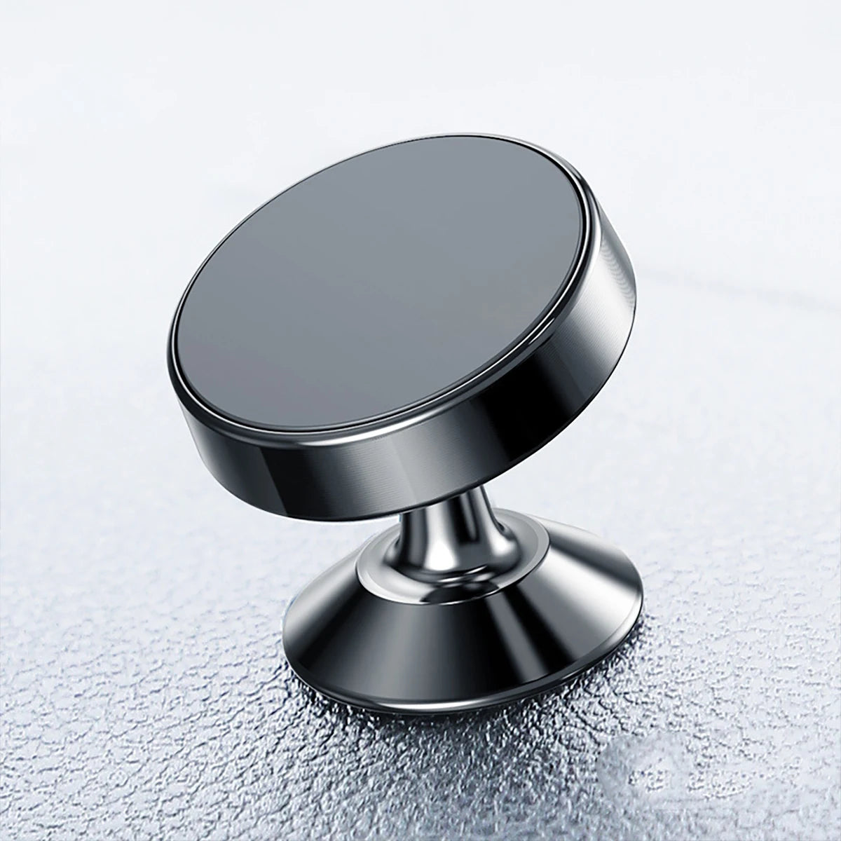 1 Metal Material Circular Mini Magnetic Phone Holder Car Qme black