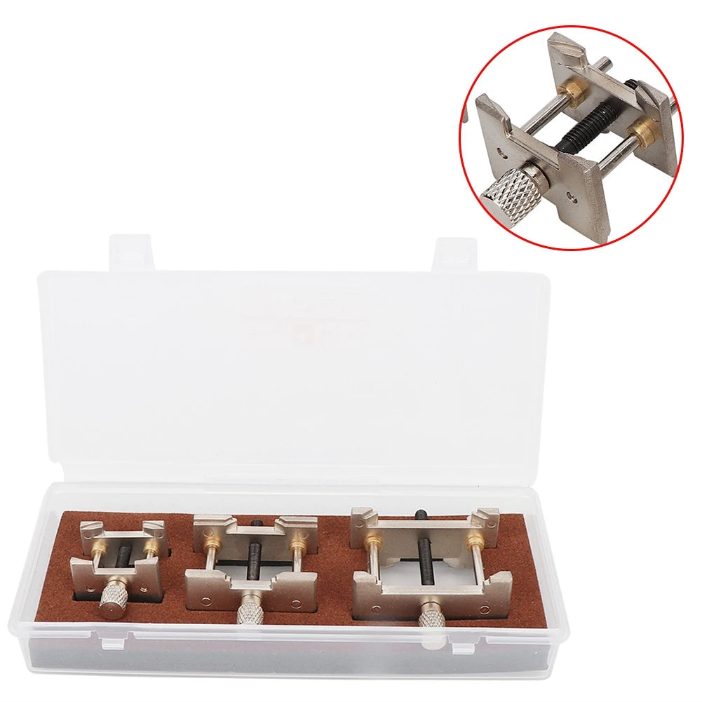 3pcs/Set Metal Watch Movement Fixed Base Holder Watchmaker Accessory Repairing Tool Watch Movement Holder Watch Repair Tool Qme