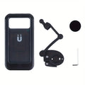 Waterproof Motorcycle Bike Mobile Phone Holder Support Universal Bicycle GPS 360° Swivel Adjustable Motorcycle Cellphone Holder Qme Black