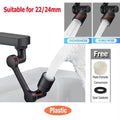New 1080° Universal Rotation Faucet Sprayer Head For Washbasin Faucet Extender Splash Bubbler Nozzle Kitchen Tap 22/24mm Adaptor Qme Black 1080 dual mode