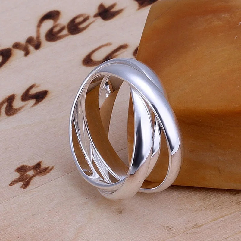 Cute Women Lady Wedding Beautiful Charm Fashion Women 925 Sterling Silver Rings Jewelry Cute Lover Gift Qme
