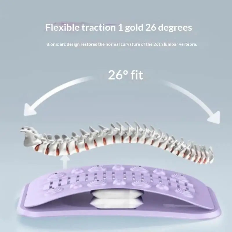 Ergonomic Adjustable Back Massager Airbag Waist Neck Support Muscle Qme