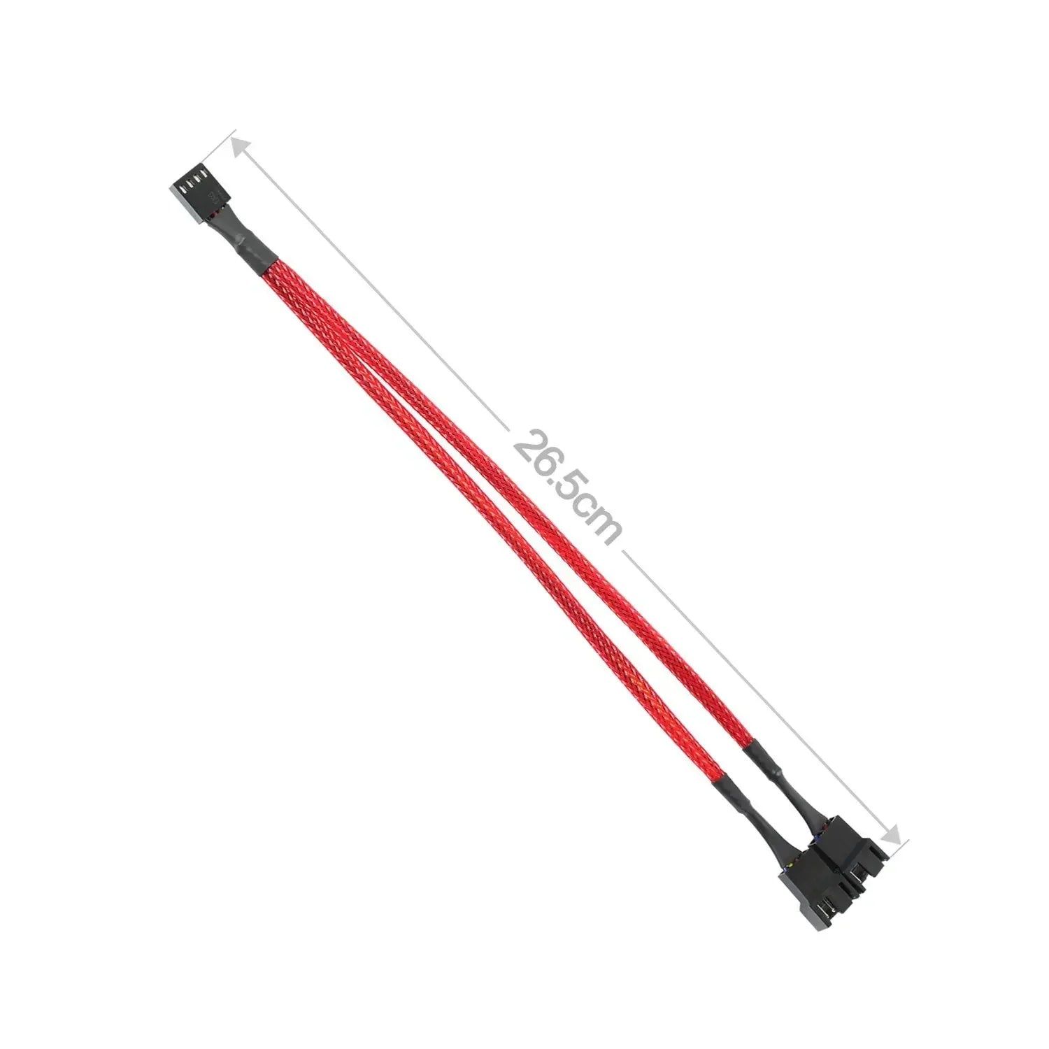Computer Fan Cable Extension Cooler Female To PWM Male Cooling 4Pin Motherboard Power Adapter Splitter 3Pin Wire Cord Qme Red