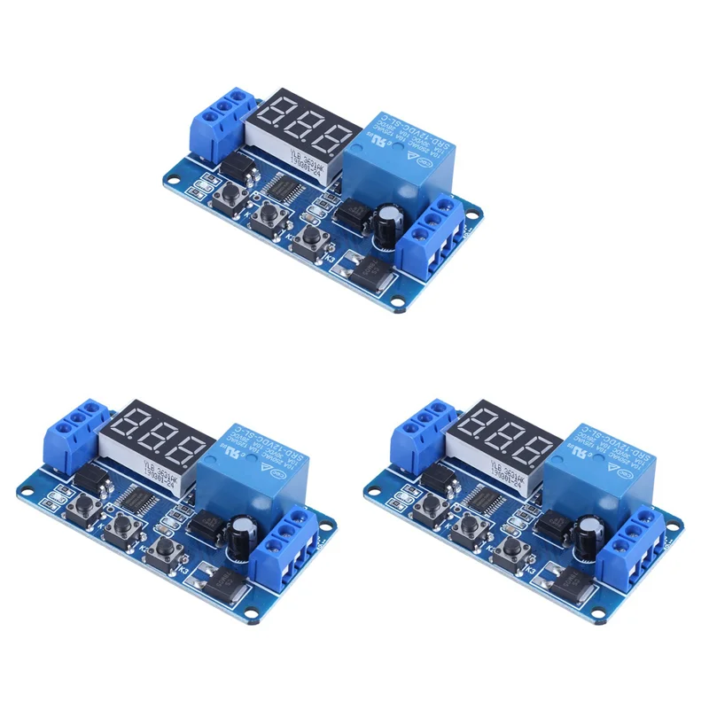A02F-3X Automation DC 12V LED Display Digital Delay Timer Control Switch Relay Module Qme as shown