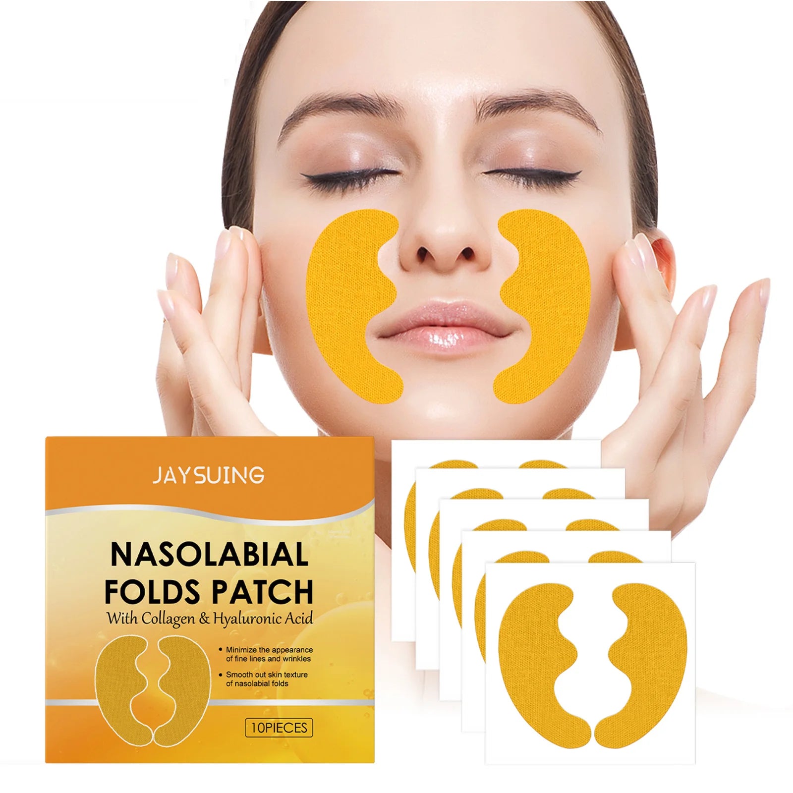 Nasolabial Fold Patch Face Lifting Sticker Fade Fine Lines Moisturizing Anti-Wrinkle Hydrating Daily Use Skincare Essential Qme