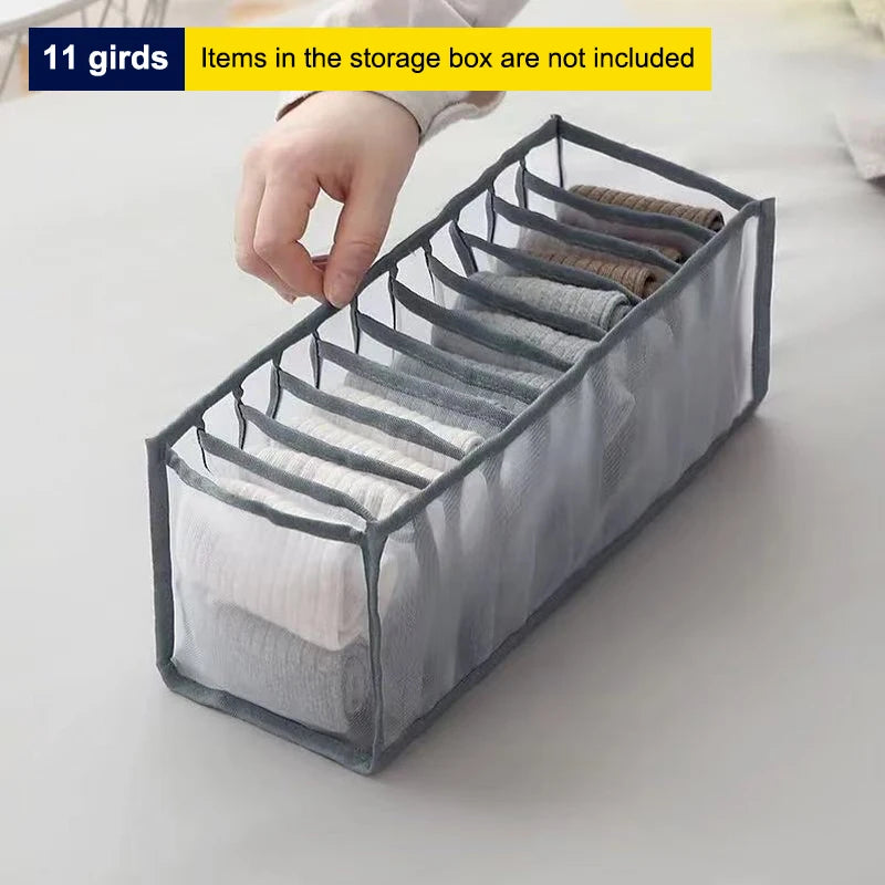 11 7 6 Girds Lingerie Drawer Storage Box Home Mesh Sock Organizer Qme B1