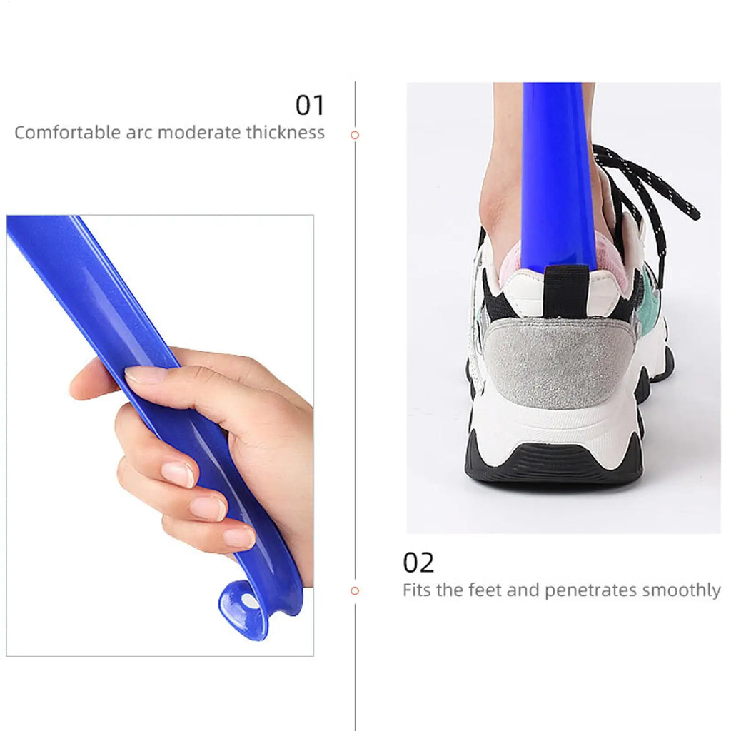 Long Handled Shoe Horn Dressing Stick Sock Remover Aid Helper Lazy Wear Helper Boot Lifter Shoehorns Accessories for Seniors Men Qme