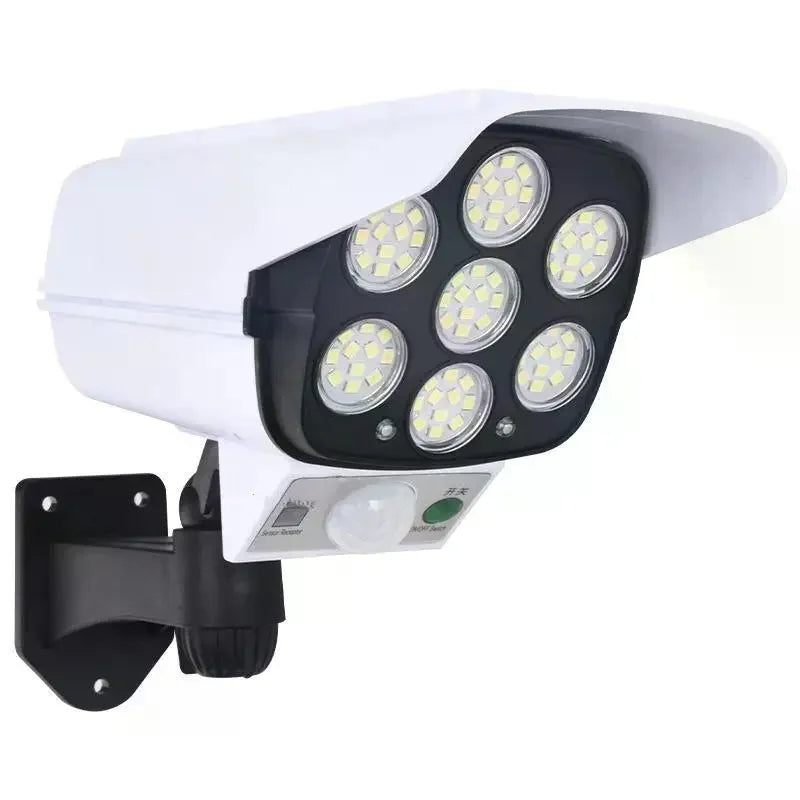 1Pc 77LED Solar Motion Sensor LED Light Outdoor Dummy Camera Wireless Security Flood Light Waterproof Lamp For Home Garden Qme
