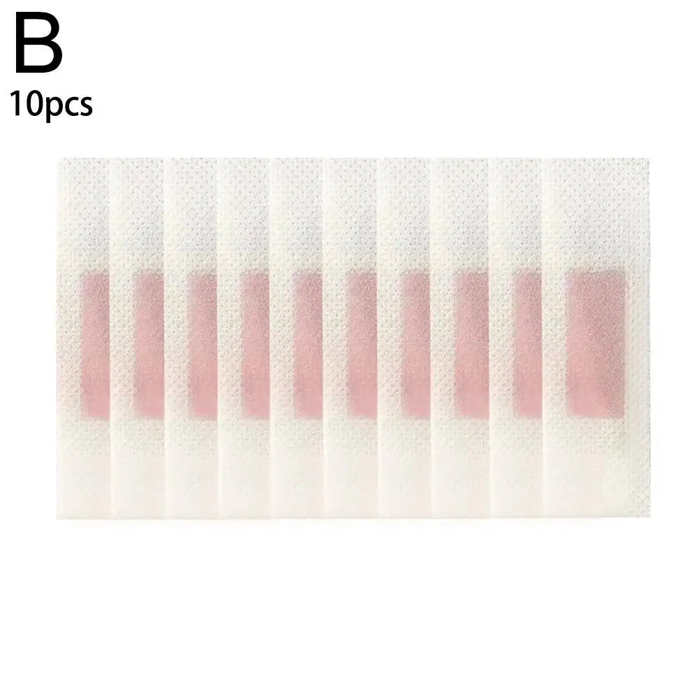 10stick Professional Hair Removal Wax Strips for Summer Depilation Double Sided Cold Wax Paper for Leg Body Face Useful Qme pink