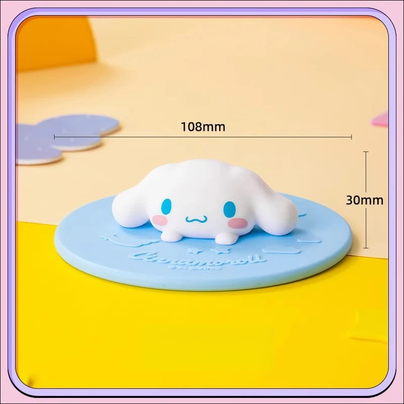 Hello Kitty Kuromi 3D Silicone Cup Lid Universal Round Cute Qme 2