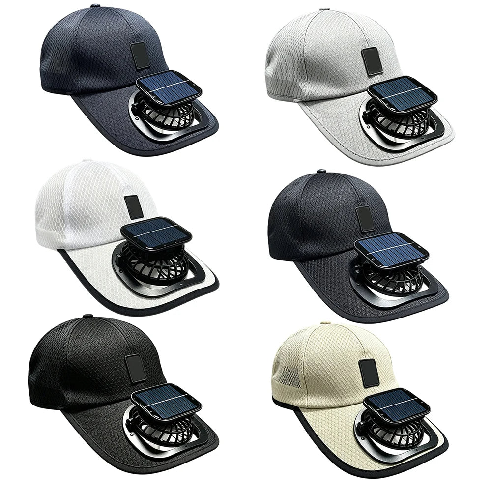 For Outdoor Sports Uv Protection Cap Solar Fan Hat For Sunny Days Comfortable Sun Protection Hat Adjustable Sunhat Qme