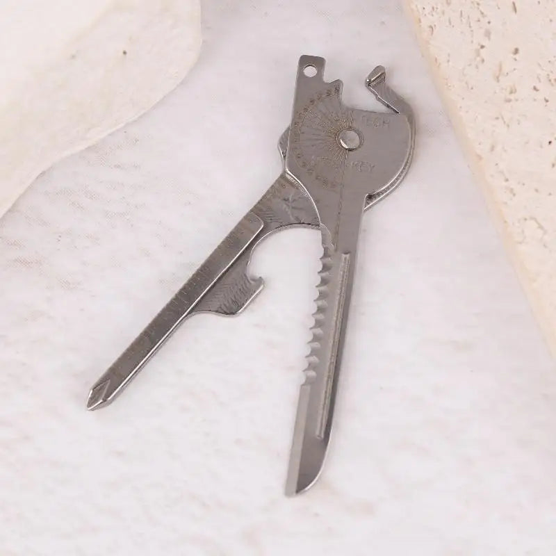 8-in-1 Multi-tool Keychain Camping Survival Folding Screwdriver Qme
