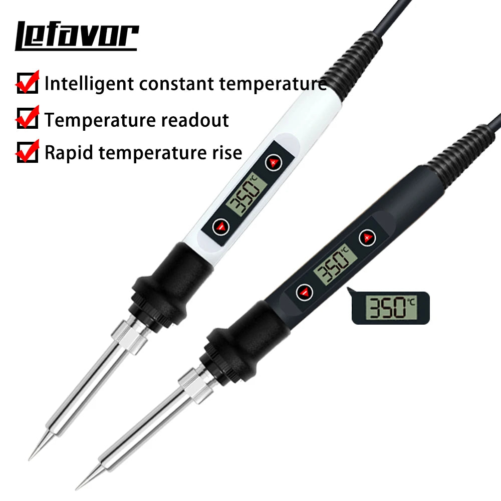 80W Electric Digital Soldering Iron Station 220V 110V Temperature Qme