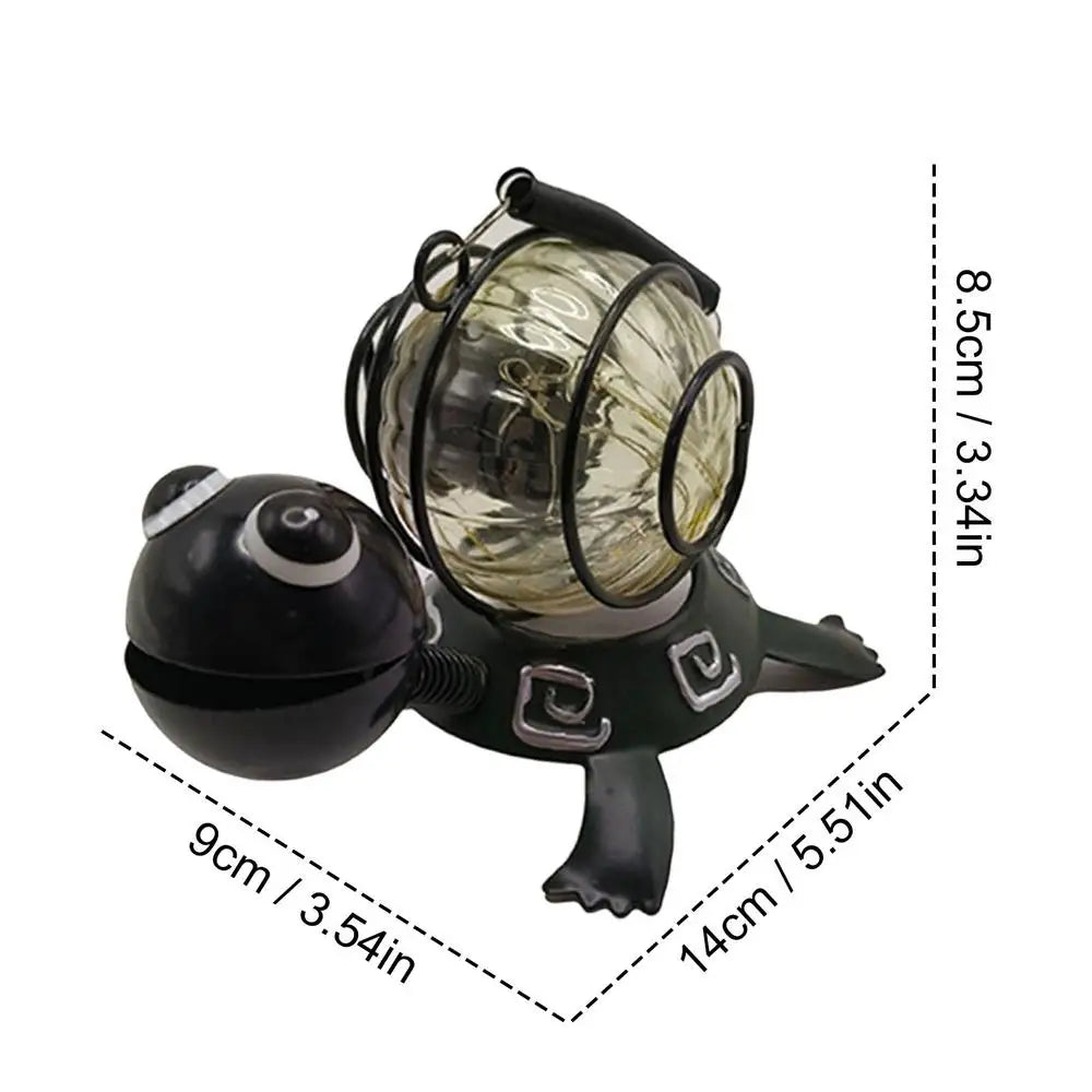 Solar Turtles Outdoors Waterproof Metal Turtle Shaped Decorative Qme as shown China Mainland