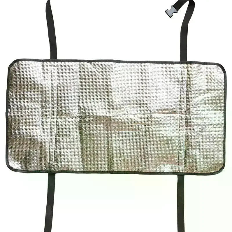 Outdoor Air Conditioner Cover Rainproof Sun Resistant Aluminum Foil Dust Cover With Elastic Band Lifting Loop Qme