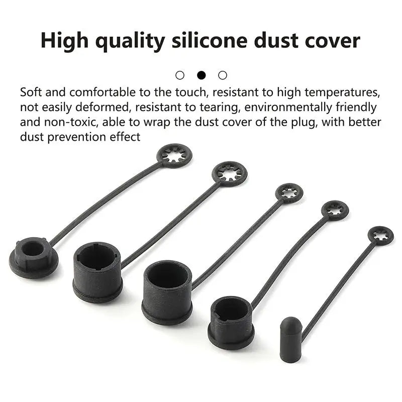 Silicone Dust Cover Waterproof Cap Audio Power Network Plugs Flexible Qme