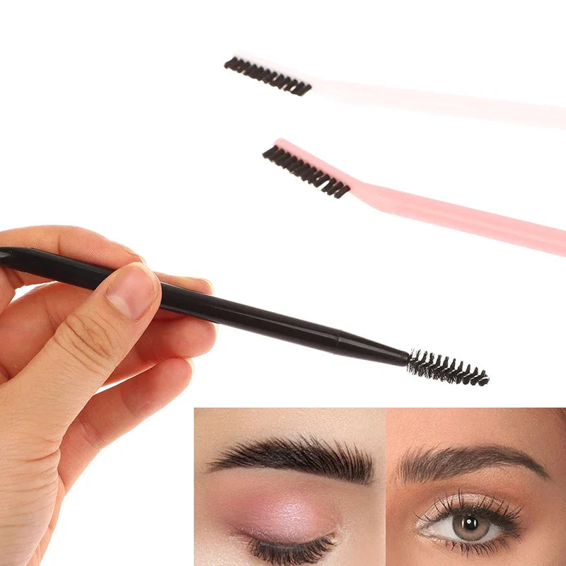 Double Headed Eyebrow Brush Eyelash Comb Shaper Eye Brow Grooming Qme