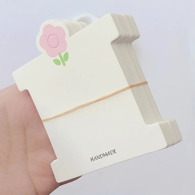 DIY Jewelry Cardboard Package Hair Clips White Craft Hang Tag Carpink Qme