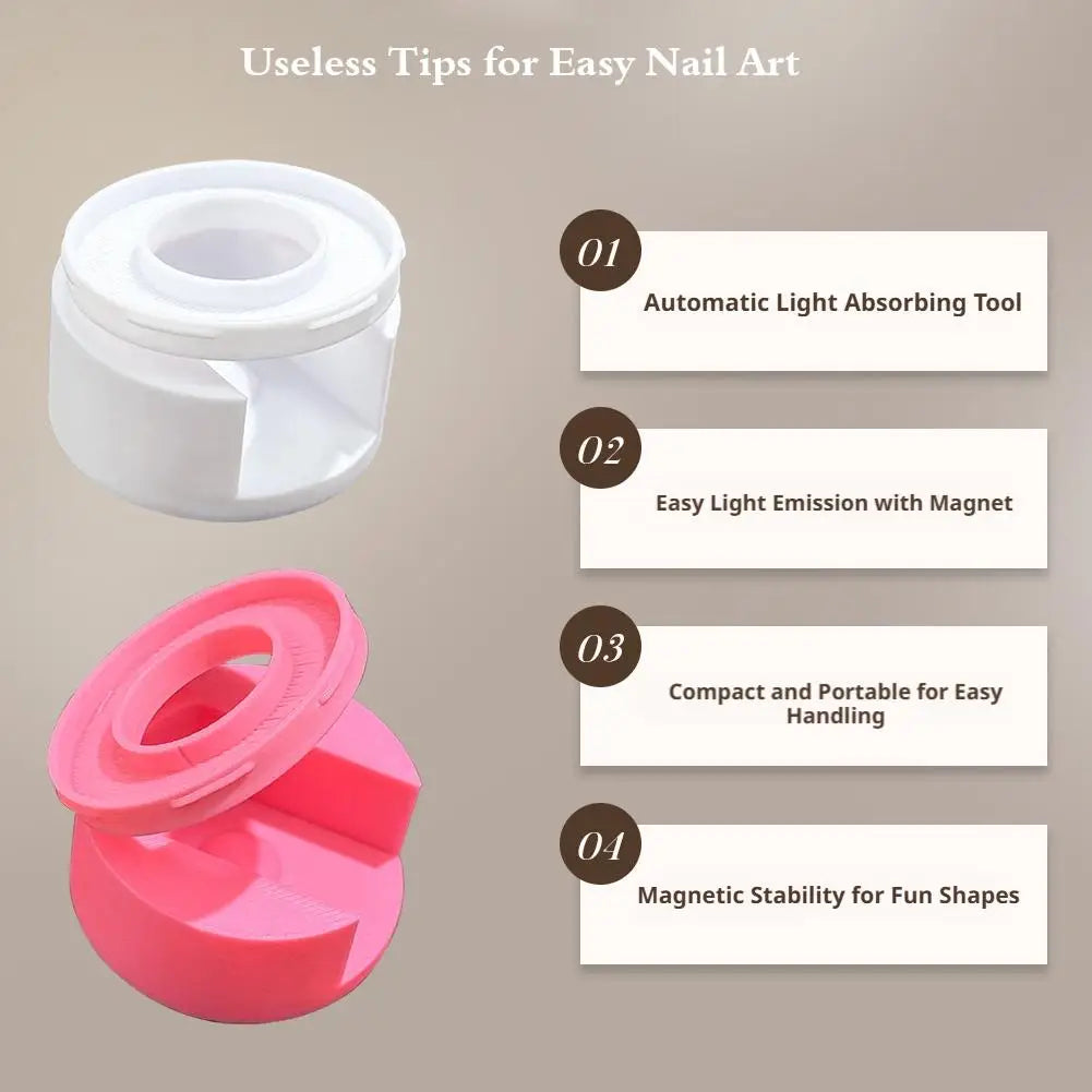 Double Head Cylindrical Nail Magnet Stick Cat Eye Auxiliary Device Quick Suction Cat Eye Nail Magnet Manicure Tool For Nail Art Qme