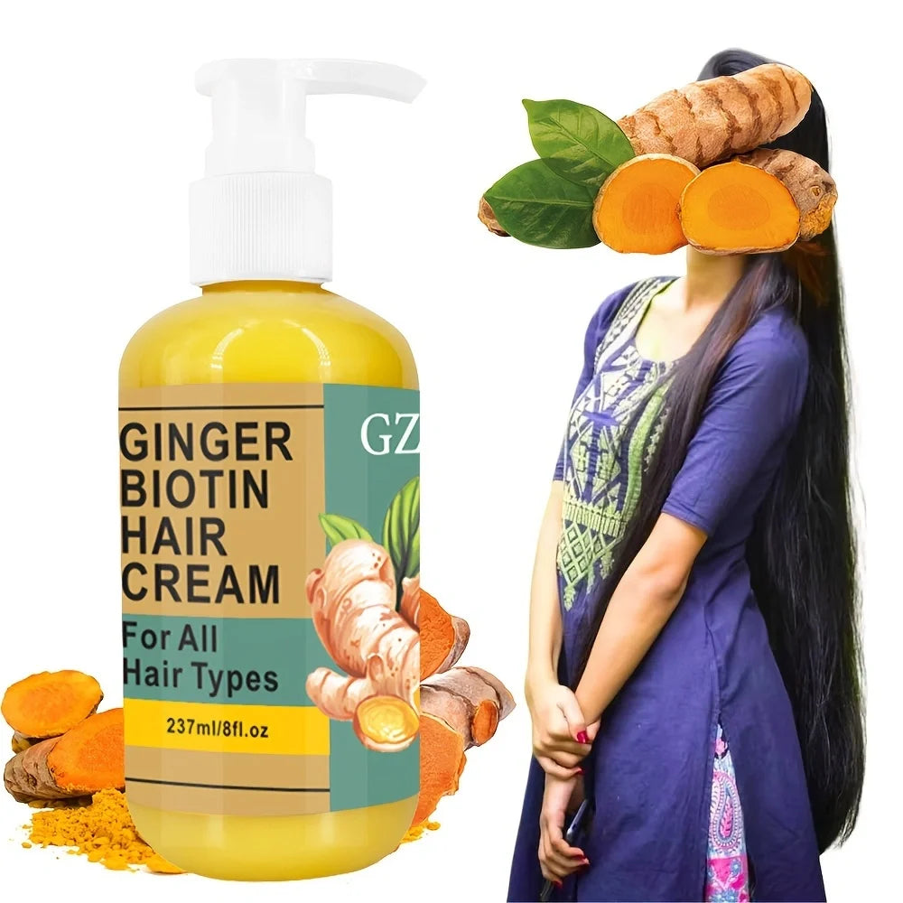 GZE GINGER BIOTIN HAIR CREAM Hair Mask Moisturizing For Damaged Hair Strengthen Hair Qme Nourishing