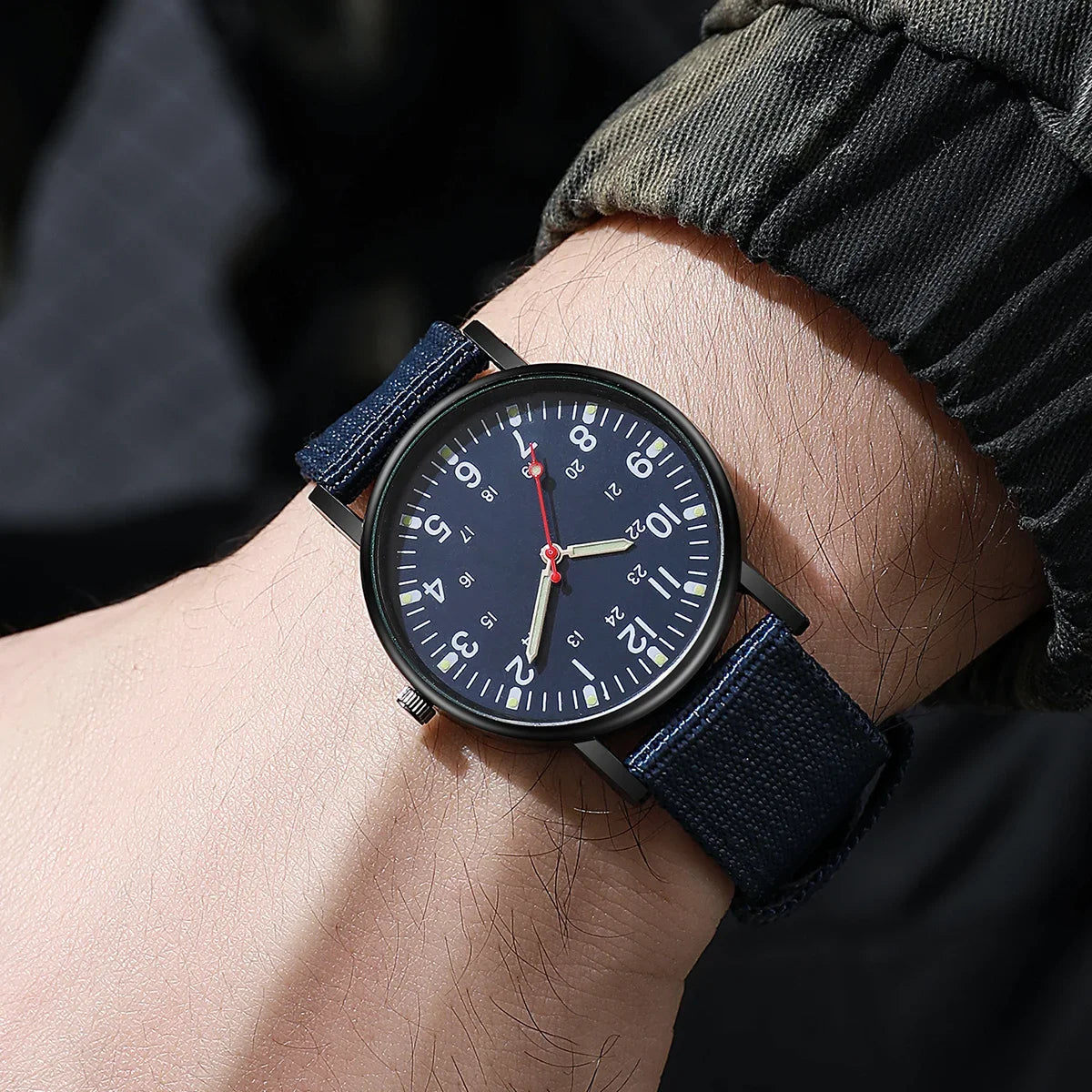 5 pieces/set of sports watches, single nylon strap, outdoor quartz watch, men's watch Qme 3
