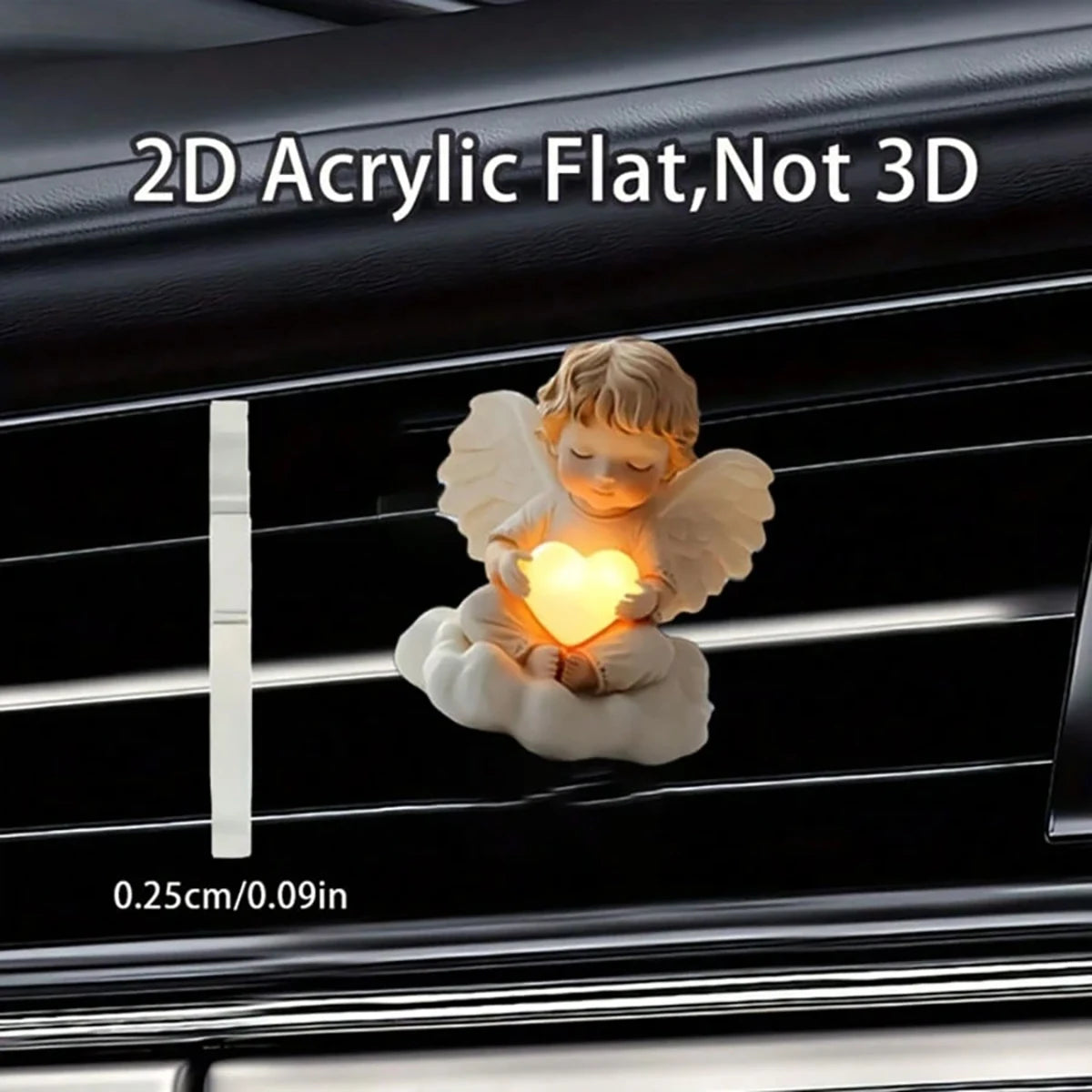 Angel Shaped Car Vent Clip Decoration Women's Accessories Qme Orange