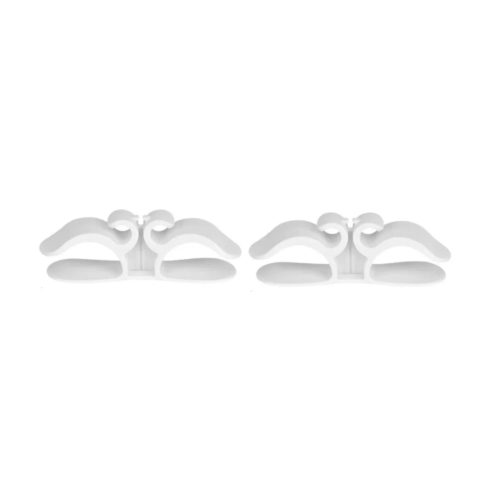 Wire Management Tidy Protector Clip Holder Adhesive Cord Wrapper Hooks Air Fryer Coffee Machine Winder Punch-free Cord Organizer Qme White 2pcs