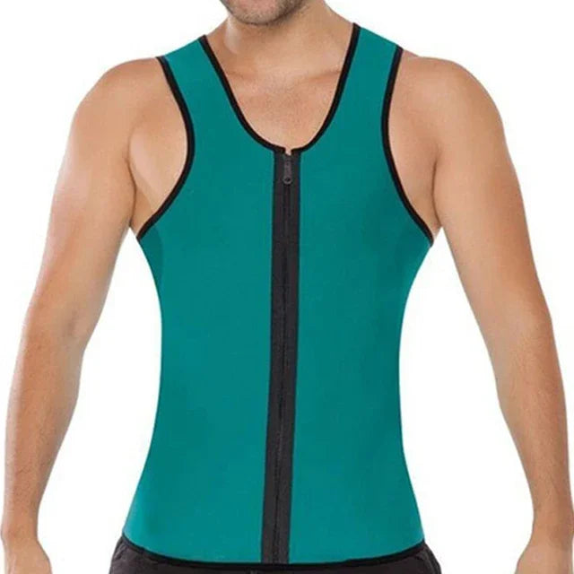 Men Body Shaper Waist Trainer Sauna Suit Sweat Vest Slimming Underwear Weight Loss Shirt Fat Burner Workout Tank Tops Shapewear Qme GN XL