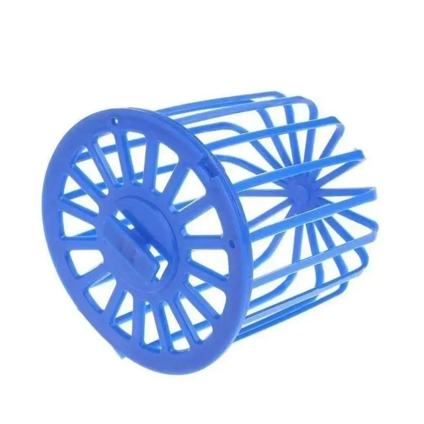 Parrot Feeder Bird Cage Fruit Vegetable Hanging Hollowed Blue Plastic Qme