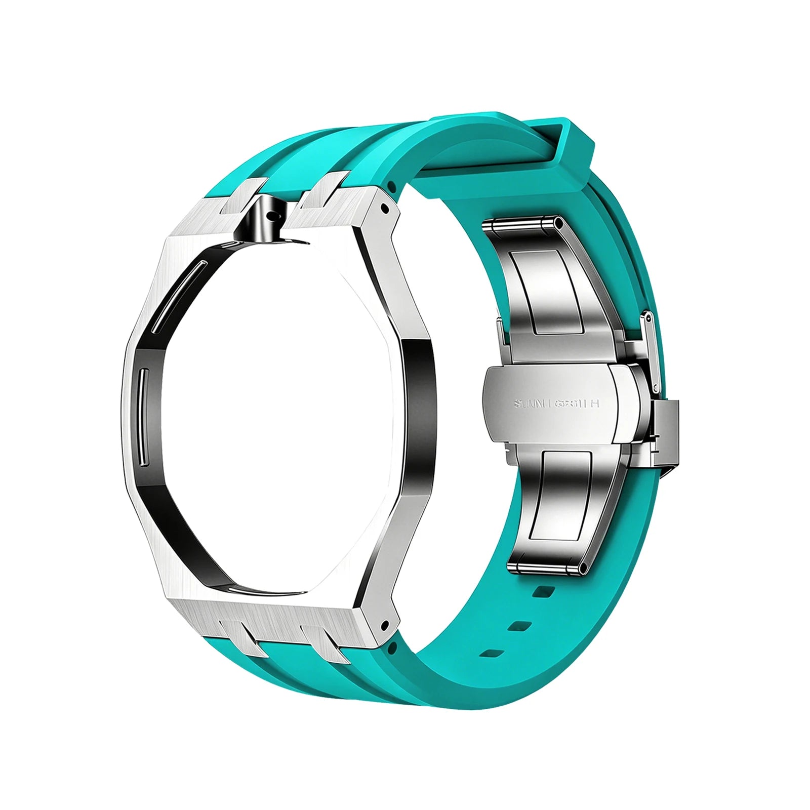 For Swatch X Royal Pop Silicone Sport Replacement Band Quick Release Scratch Proof Strap Set for Sport Activities Daily Commute Qme Silver Blue 12 1