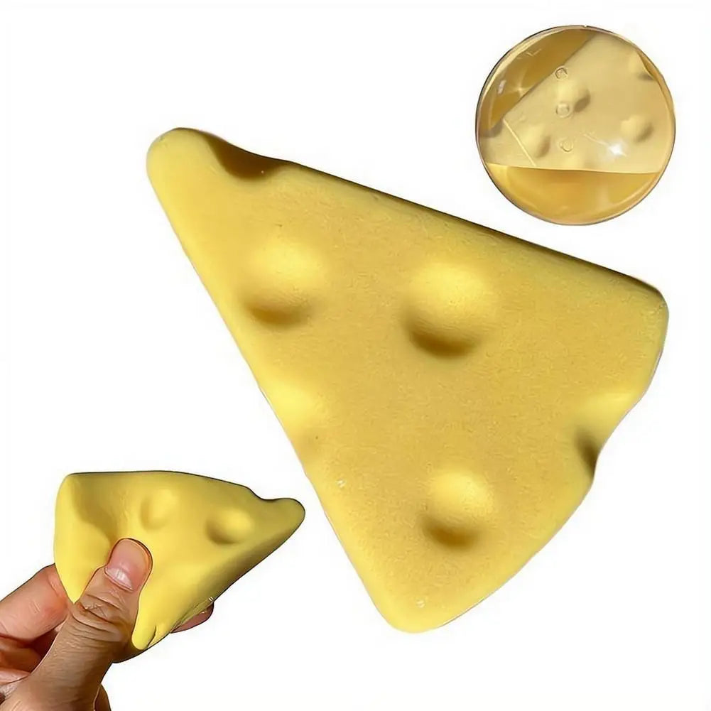 Cheese Block Squishy Squishies Stress Relief Fidget Toys Squeeze Toy Qme
