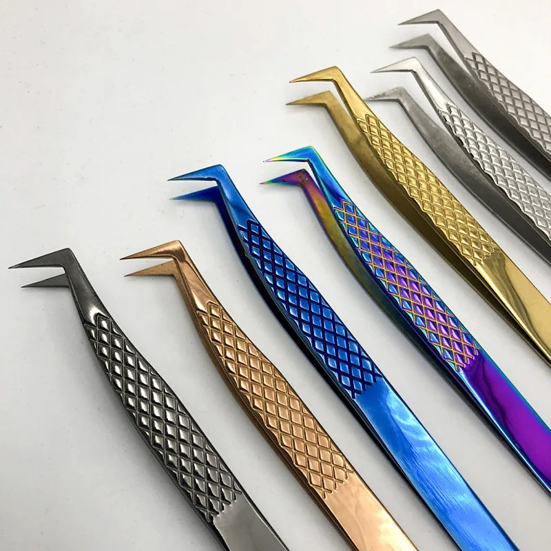 Eyelashes Tweezers Stainless Steel Superhard Precision Anti-static Qme