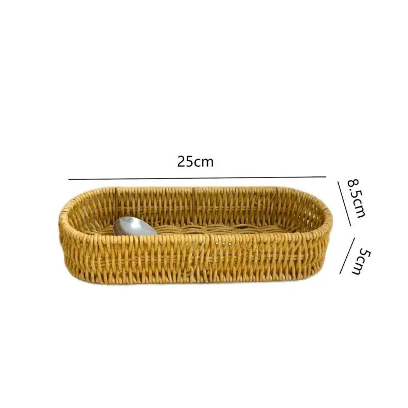 Hardness Rattan Wicker Woven Serving Baskets Household 7 Styles Drain Qme S