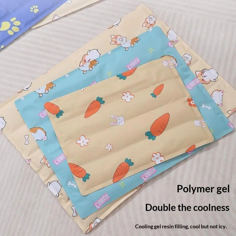 Reusable Pet Cooling Mat Waterproof Gel Pad Dogs Cats Summer Non Qme