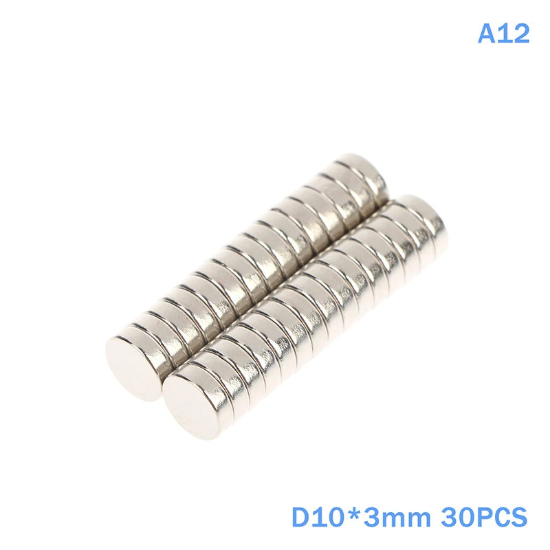 30Pcs Round Magnets, Multi-Purpose Fridge Magnets for Whiteboard, Scientific Teaching Tools, DIY Crafts & Household Tool Storage Qme A12