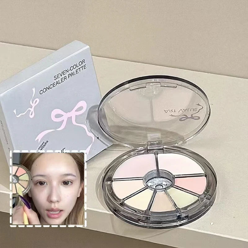 7-color Concealer Cream Long-lasting Moisturizing Water& Sweatproof Qme