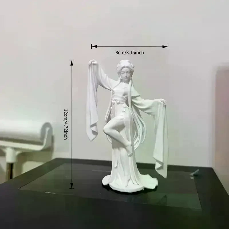 3D Printed Chinese Water Sleeve Dance Sculpture Elegant Classical Dancer Figurine Oriental Art Desktop Decor Art Collector Gifts Qme