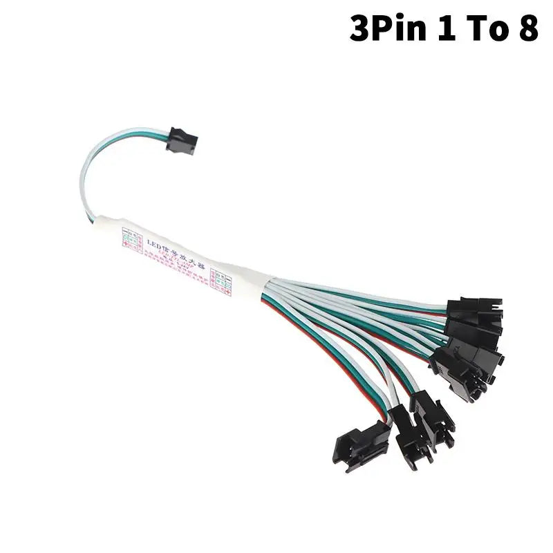 3Pin 4Pin LED Signal Amplifier Repeater Controller 1 TO 4/8 Mini TTL Repeater Module RGB Addressable LED Strip WS2812B/SK6812 Qme A3