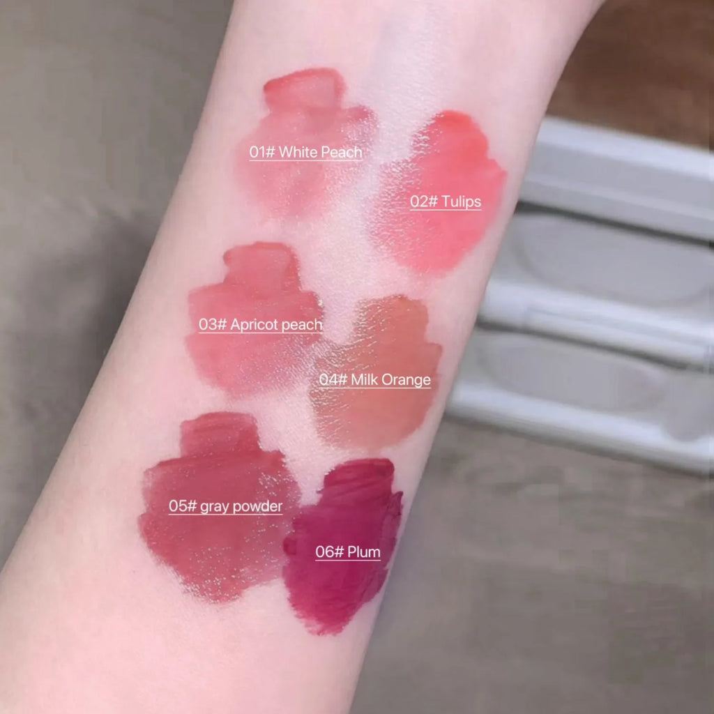 SHAQINUO Streamer Colorful Water Gloss Lip Glaze Mirror Moisturizing Qme