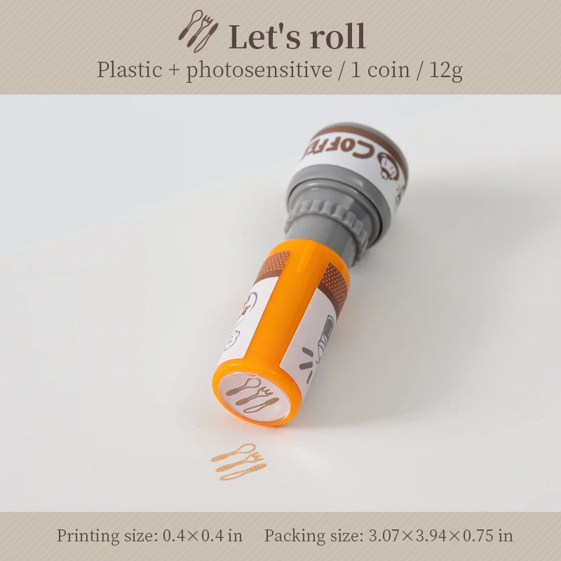 Cartoon Coffee Wooden Rubber Stamps Small Cute Life Travel Rubber Seal Scrapbooking Planner Decorative Stamp Stationery Korean Qme C