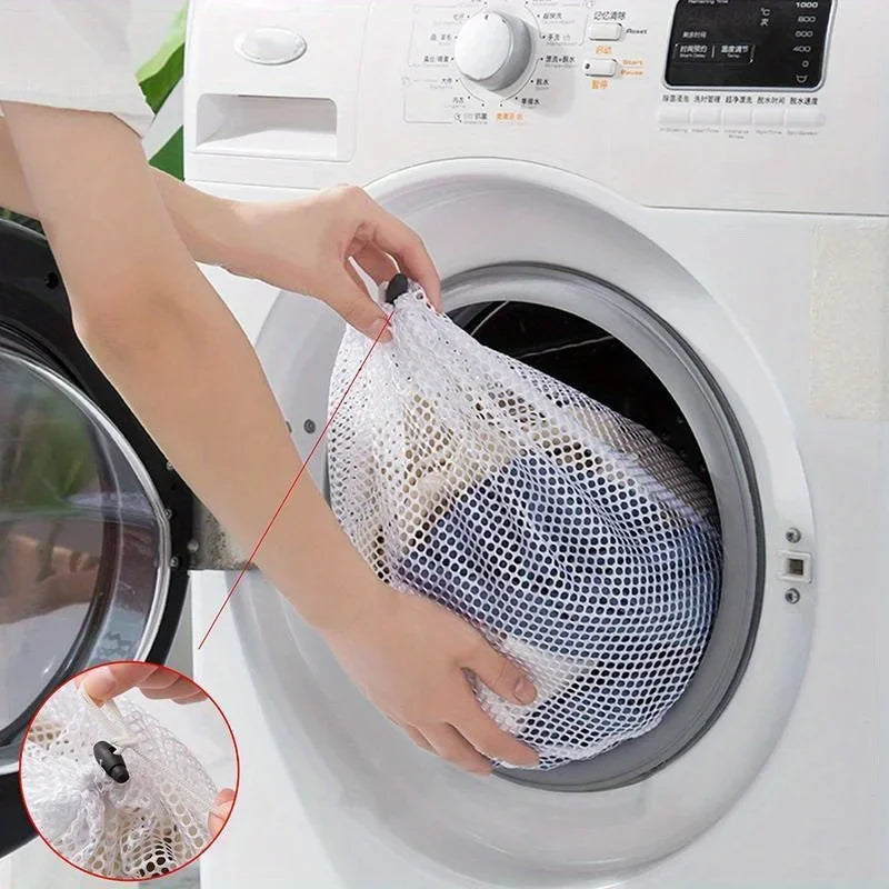5pcs Mesh Organizer Net Dirty Bra Socks Underwear Shoe Storag Wash Machine Cover Clothes Big Size Large Washing Laundry Bag Qme