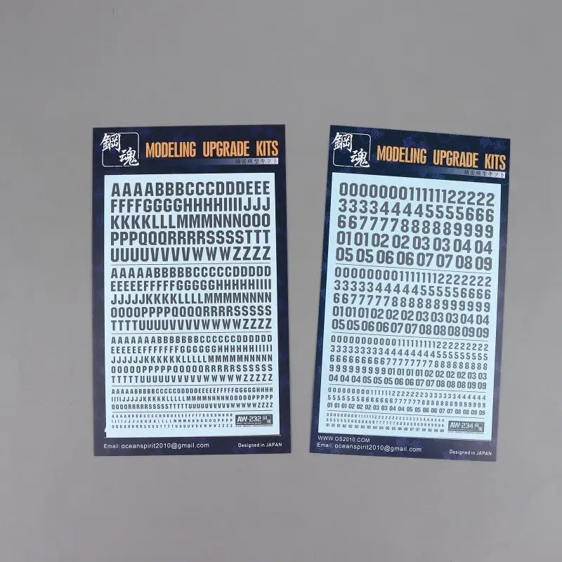 Number Letter Water Decal Stickers Non-toxic Clear Print No Residue Qme