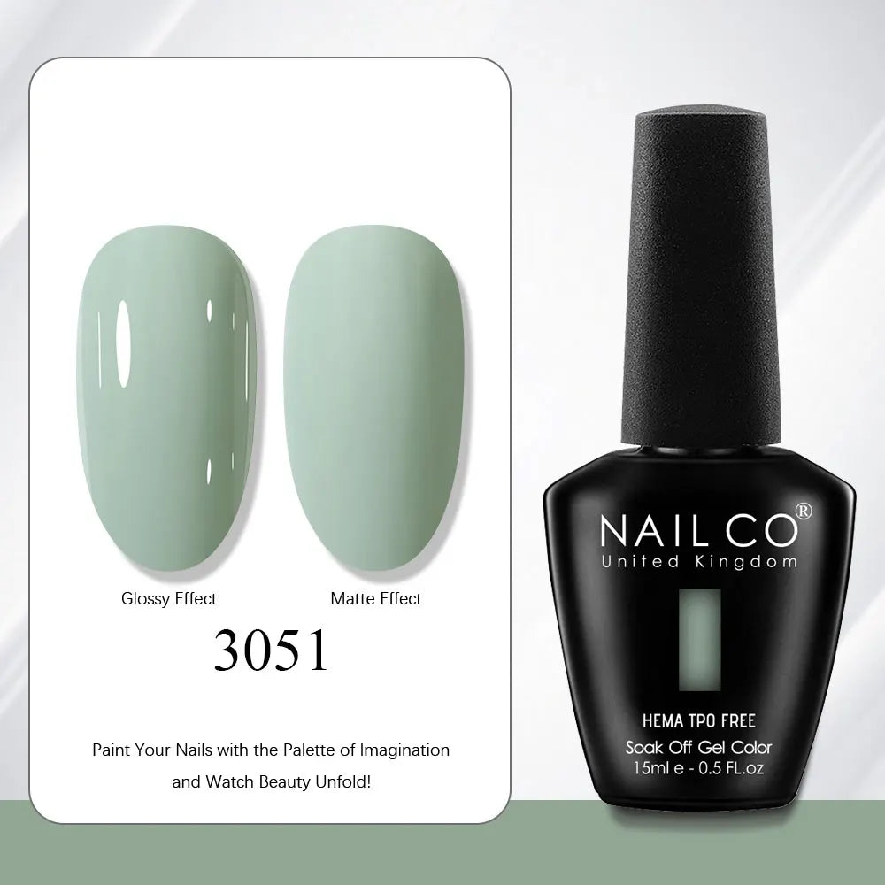 NAILCO Gel Nail Polish Nails Semi-permanent UV Varnish Glitter Glass Qme